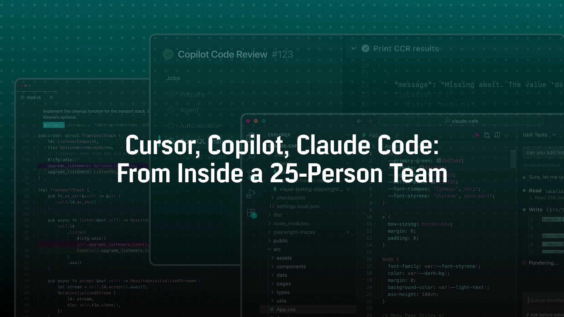 Cursor, Copilot, Claude Code: From Inside a 25-Person Team